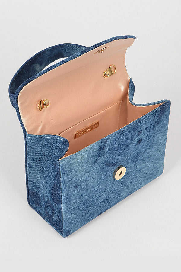 Best Friend Denim Handbag, Dark Blue - Trendznstuff