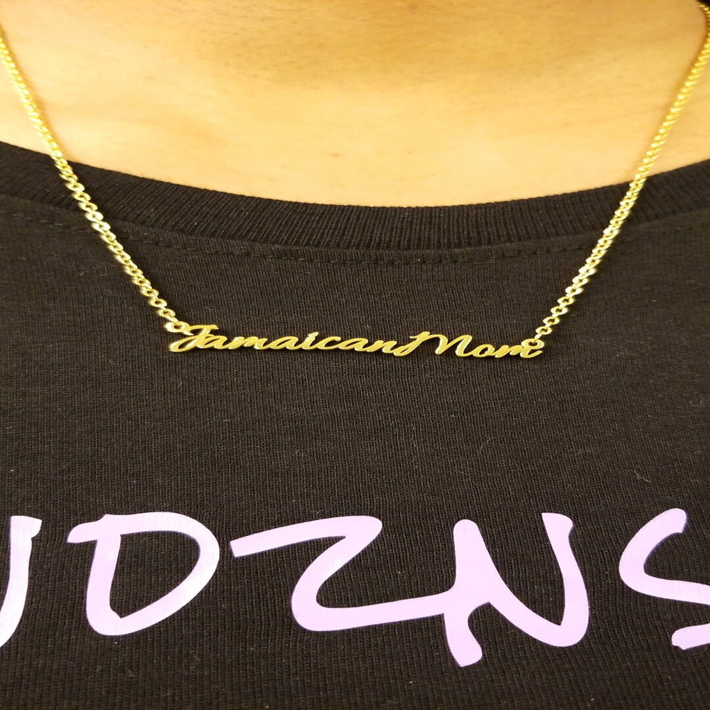 Jamaican Mom Necklace- 18k Gold Plated - Trendznstuff